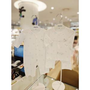 [압소바] 출산선물 구름말 7부 우주복 내의세트 (26년여름신상) (A1310605A) A1310605