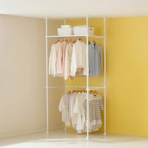 이지온 레몬 드레스룸 더블 행거 EDL-407W1 튼튼한 고정식 시스템 옷걸이 행거