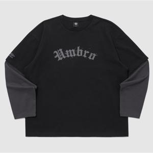 엄브로 U 스포티 레이어드 긴팔 티 B1 UR121CRL12 BLK0 DBR1