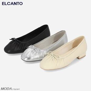 [엘칸토]경량 쿠션UP 리본 플랫 여성 펌프스 1XWD73XO_GN