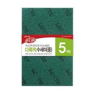 롯데 다목적수세미 (중) 5P 수세미 청수세미