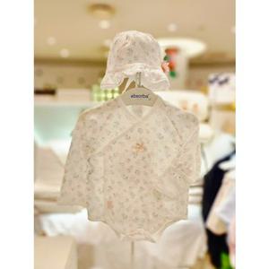 [압소바] 꽃토끼 뱀부 배냇슈트 로라모자 2종세트 26년봄신상 (A1A10120D) A1A10120