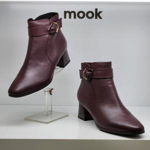 [무크]여성 육각 제색코팅 버클장식 앵클부츠 322611 AH HGSF1SD