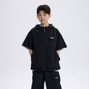 [내셔널지오그래픽키즈]K262UJP810 어드벤처 에어로벤트 벤틸 후드 점퍼 CARBON BLACK