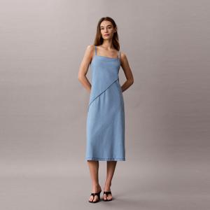 [캘빈클라인 진](47F748G)여성 바이어스 컷 텐셀 드레스