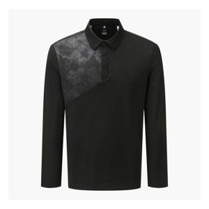 데상트 GOLF 아크먼트(ACMT) 남성 원포인트 카라 긴팔 티셔츠 (DQ32MFTL9C) DQ32MFTL9C_BLKG 279544