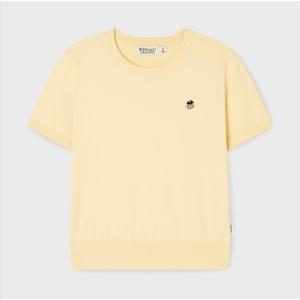 [후아유]여성 스티브 R넥 플래인 숏 슬리브 스웨터 (WHKAG2425F)