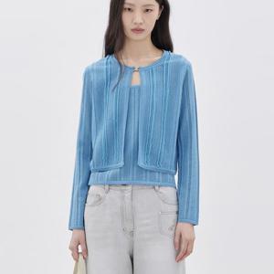 [쥬크]스카시 러플 넥 가디건 Z262KSL007