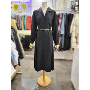 밸리걸 세이브존01 봄 카라넥 벨티드 버튼업 롱원피스 618270-1