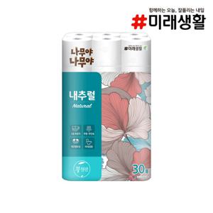 미래생활 나무야나무야 내추럴 두루마리휴지 3겹 27M 30롤
