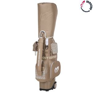 [골프우산/양말증정] 여성 로고 테이프 휠 캐디백 & 파우치 SET 421F1CB102