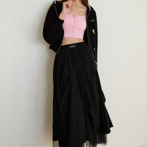 [에고이스트][BLUE LABEL] 언밸런스 샤 레이어드 밴딩 스커트 ES2OSK03