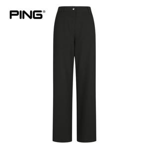 [PING] 여성 솔리드 세미와이드핏 팬츠 121F2PT551_BK
