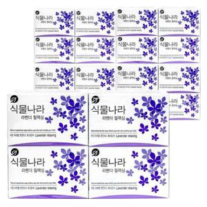 목욕탕비누 식물나라 라벤더 릴렉싱 세수 비누 4입 90g 5개