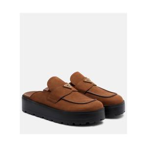 프라다 스웨이드 뮬 P01159243