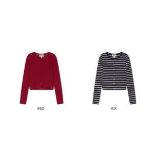 [후아유] Ribbed Button Cardigan (WHCKG2441F) WHCKG2441F