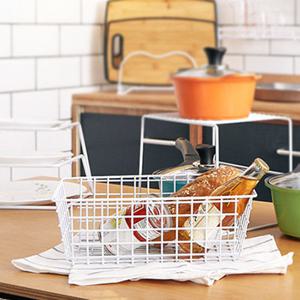 화이트 다용도바구니(대)