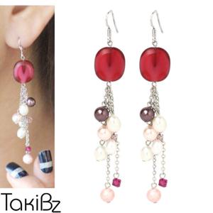 [타키비즈] 레드벨벳 드롭 귀걸이(실버침)