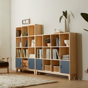 네시스 쏘론 가로세로 4단 원목 책장 1400_도장형 GM275C (착불)