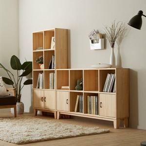 네시스 쏘론 가로세로 원목 책장 1400_도어형 GM265C (착불)