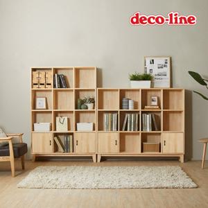 데코라인 코넬 레스트 12칸 도어 원목 책장 A형 DDR024C (착불)
