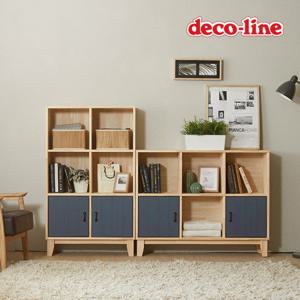 데코라인 코넬 레스트 6칸 도어 원목 책장 B형 DDR019C (착불)