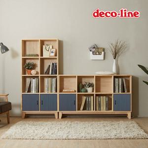 데코라인 코넬 레스트 8칸 도어 원목 책장 B형 DDR016C (착불)