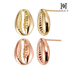 골드앤 14K 리브쉘 귀걸이