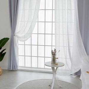 까르데코 디망쉬암막+코코체크레이스 긴창커튼 4장