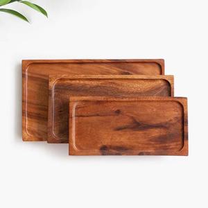 니코트 우드 핸드메이드 트레이 세트 3P