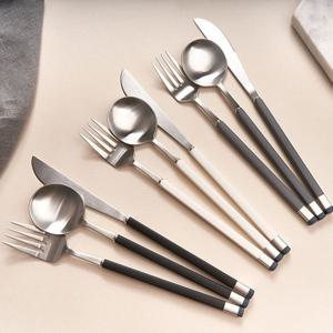 보겐 큐브 투톤 커트러리 실버 양식기 수저 세트 택 1