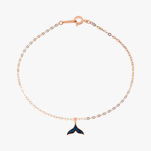 [엘렌쥬얼리]14k 올 블루 고래꼬리 팔찌