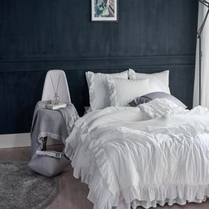 60수 고밀도 코튼 바이오 워싱 레나Q여름차렵이불세트화이트