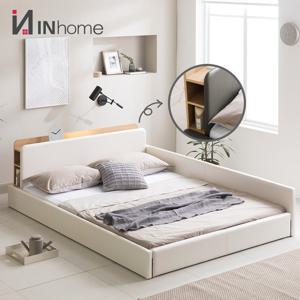 인홈 라온 LED 수납 저상형침대 SS +7존포켓매트 포함