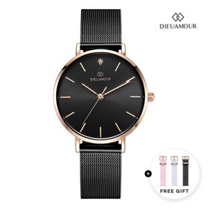디유아모르 여성 메쉬밴드시계 DAW3301MS-BRB 다이아몬드 시계