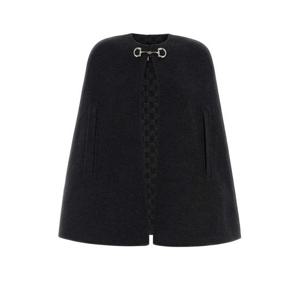 구찌 홀스빗 실크 울 케이프 852796ZAQW01179 NAVY