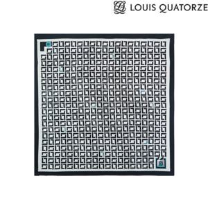 [루이까또즈 스카프] (SA-2BSM422BL) 실크 쁘띠 스카프 모노에르 블랙 SA2BSM422B