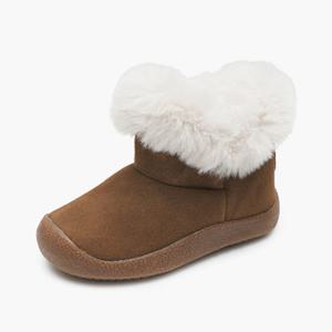 [와이컨셉] 베어파우 아동 소가죽 앵클 스웨이드 퍼부츠 히코리 LAYLA K2704002PD-K K2704002PD-K