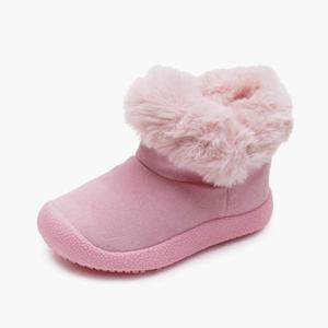 [와이컨셉] 베어파우 아동 소가죽 앵클 스웨이드 퍼부츠 핑크 LAYLA K2704079PD-K K2704079PD-K