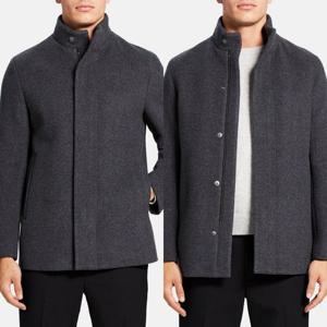 (해외) 띠어리 M0971426 남자 스탠드 칼라 멜튼 울 코트 자켓