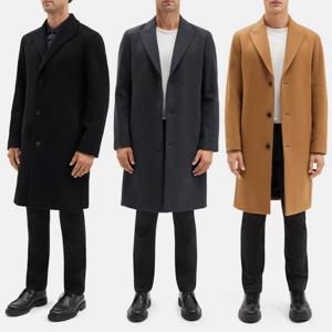 띠어리 N101403R 남자 울 블렌드 트윌 소재의 테일러드 코트