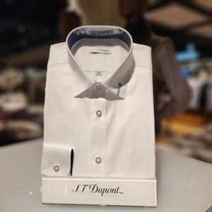 [듀퐁셔츠] 듀퐁셔츠 SE4SM21LS305SWH 컴포터블 라인 120수 면 혼방 카라 D포인트 슬림 핏 셔츠 SE4SM21LS305