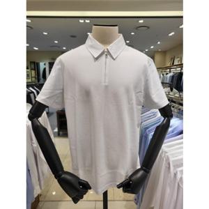 [카운테스마라 와이셔츠] 집업 면 카라 반팔티셔츠 (CTSX2C1110A0) CTSX2C1110