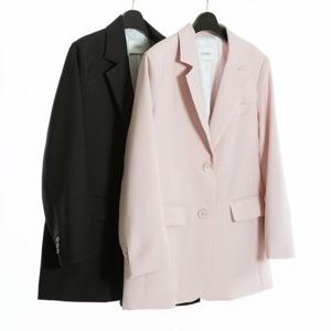 빅사이즈사랑해요 G554L403 ST배색버튼뒷트임자켓 CM