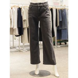 [숲] SOUP 숲 투버클 하이웨스트 세미와이드 데님 팬츠 (SA5DP31) SA5DP31