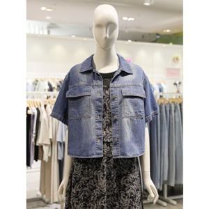 [숲] SOUP 숲 뒤 레터링 반팔 데님 자켓 (SA5DJ31) SA5DJ31