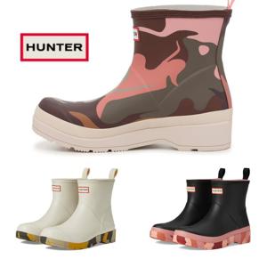 헌터 Hunter B0CJDCHN6Z 여자 Play 쇼츠 카모 방수 레인부츠