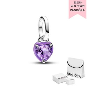 [판도라(주얼리)][백화점 보증서 제공] 판도라 미 퍼플 차크라 하트 미니 댕글 참 793042C04