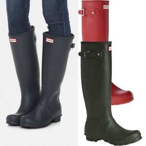 헌터 B07JY8XNP2 여자 Back Adjustable 롱 방수 레인부츠 신발