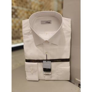 [듀퐁셔츠] 듀퐁셔츠 일반핏 긴팔 SE4FM11LS503SWH 헤링본 스위스원단 알로모 2024신상품 SE4FM11LS503